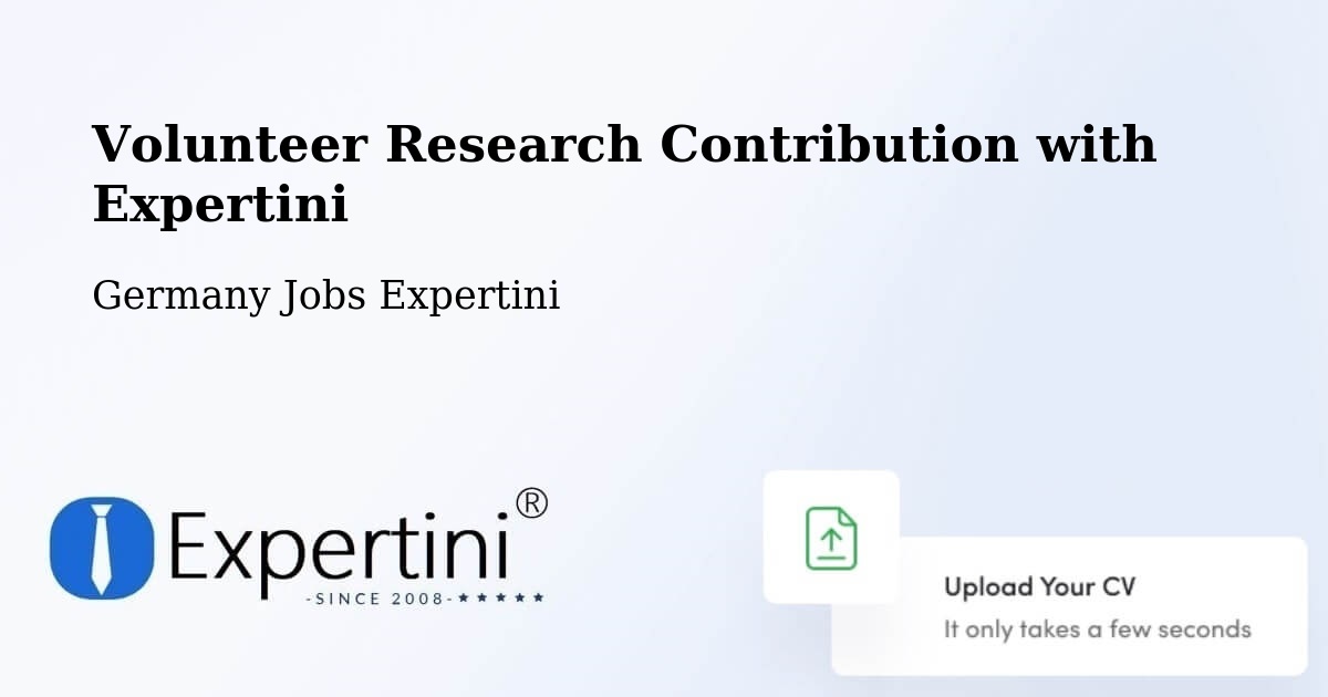 Volunteer Research Contribution Program – Monzingen - Germany Jobs Expertini